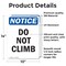 Signmission Do Not Climb, 10 in W x Rectangle, Vinyl Decal OS-2PACK-NS-D-1014-V-11118 - alternate 3